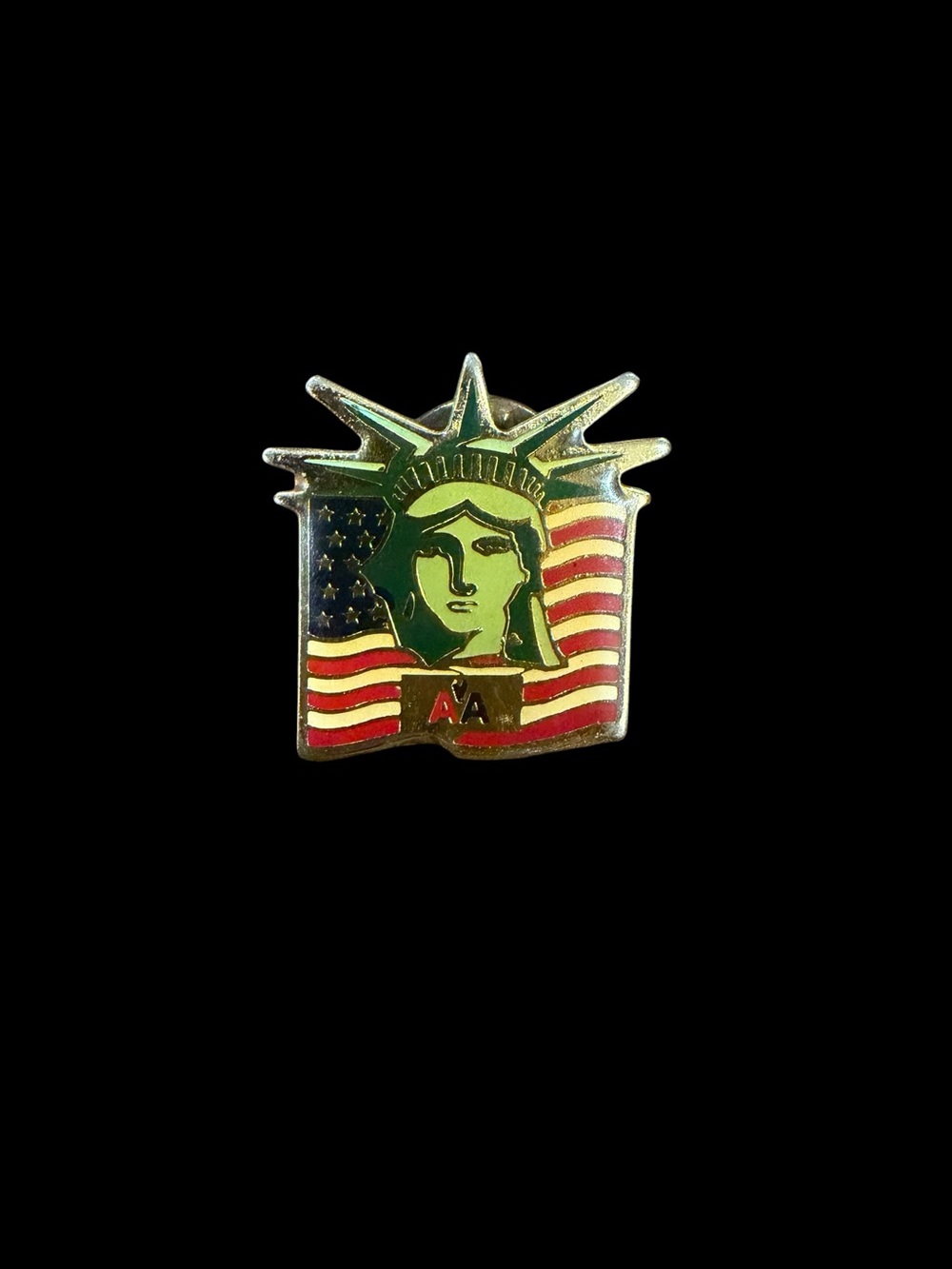 Vintage American Airlines Statue Of Liberty Lapel Hat Pin